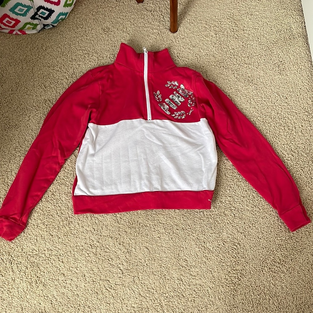 White & Red-Pink Longsleeve